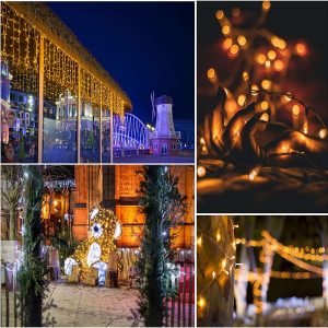 Tronssien 49 Feet 15M Battery Powered Waterproof String Lights,150 LED 8 Lighting Modes Fairy Twinkle String Lights for Outdoor Patio Garden Backyard Porch Balcony Party Decoration, Warm White