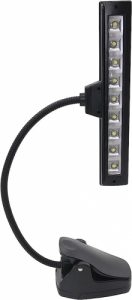 Karlling Portable Clip On Adjustable Neck 9 LEDs Music Stand Light Piano Orchestra Lamp Reading Light USB Book Lights