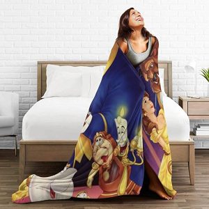 RUIFUDA Auty and The Be_AST Super Soft and Comfortable Blanket Sherpa Throw Flannel All Season Available for Men Women Kids L