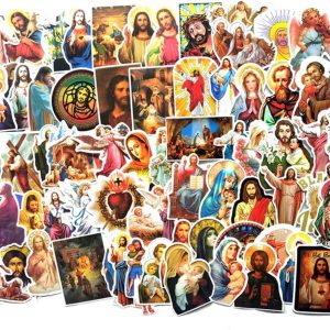 68Pcs Jesus Stickers for Suitcase Skateboard Laptop Luggage Fridge Phone Car Styling Sticker