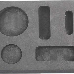Femitu Graphite Ingot Molds for Casting 1/4 1/2 1 OZ Refining Scrap Bar Coin Combo Mould for Gold Silver Metal