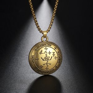 Archangel Michael Raphael Uriel Gabrie Talisman Angel Women’s Pendant & Necklace Rope Chain Portugal Classic Jewelry, Bronze Raphael / 50 cm, 1