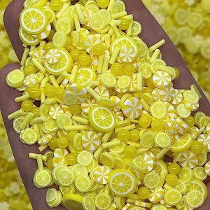 Lemon Sprinkles Mix, Fake Sprinkles, Polymer Sprinkles, Sprinkles, Lemon Craft, Clay Sprinkles, Polymer Lemons, Fruit Sprinkle, 10 Gram