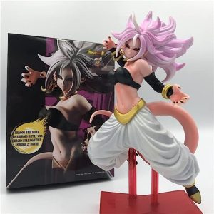 DBZ Figure Girl Majin Buu No.21 Android 21 PVC Action Figure Anime Buu DBZ Goku Vegeta Super Saiyan Fighting Model Toy FASHIONMORE Green Life