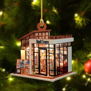 Book Store Christmas Ornament, Book Store Ornament, Christmas Ornament Book Lover