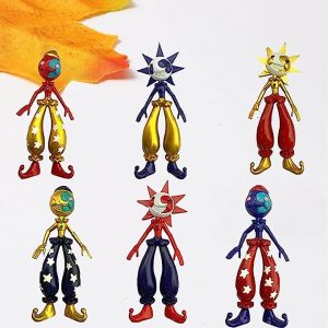 6PCS – FNAF Sundrop and Moondrop Action FNAF Security Breach Cute Cartoon Anime Clown Action Figure Doll Home Decoration Video Game Fans Gift