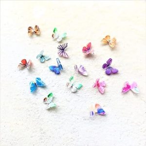 Random Micro Butterflies, Fairy Garden Miniatures, Mini Butterflies, Butterfly Figurines, (12 pcs)