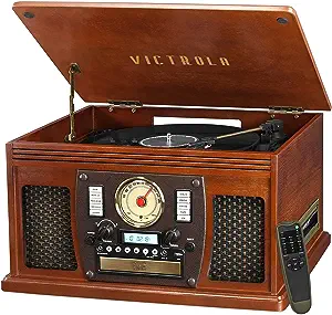 Victrola Navigator 8-in-1 Classic Bluetooth Record Player with USB Encoding