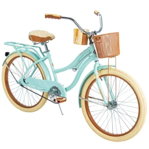 24-INCH TIRE GIRLS’ Cruiser Bike w/ Padded Seat Saddle and Fenders – Mint Green