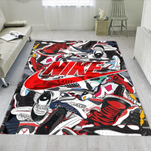 Sneaker Decoration Rug Living Room, Bedroom ,Home Decor Non-Slip Floor Mat Door Mats 3×5 4×6 ft Youset Décor
