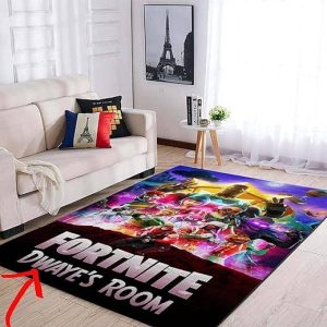 Custom Name Rug, Gamer Rug, Gamming Rug, Non-Slip Rugs, Game Characters Carpet for Living Room Bedroom Sofa Mat Door Mat Kitchen Home Decoration 13