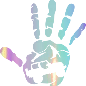 NBFU DECALS Wave Hand Mountainsest Car 1 (Holographic Opal Purple) (Set Of 2) Premium Waterproof Vinyl Decal Stickers Laptop Phone Accessory Helmet Car Window Bumper Mug Tuber Cup Door Wall Decoration