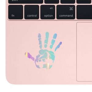 NBFU DECALS Wave Hand Mountainsest Car 1 (Holographic Opal Purple) (Set Of 2) Premium Waterproof Vinyl Decal Stickers Laptop Phone Accessory Helmet Car Window Bumper Mug Tuber Cup Door Wall Decoration