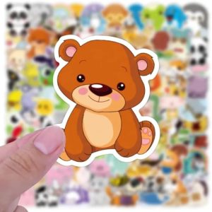 PNi Store 100PCS Cute Cartoon Stickers for Kids, Cute Stickers for Water Bottles, Vinyl Waterproof Stickers for Laptop Skateboard Bike Phone Guitar Luggage for Kids Teens – Blue