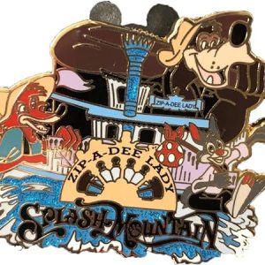 Splash Mountain pin Brer Rabbit, Zip-A-Dee-Lady Fantasy Pin Boat