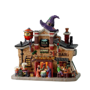Lemax Spooky Town 2022 TOIL & TROUBLE ALEHOUSE #25852 NRFB Lit Village Bldg*