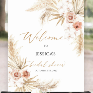 Boho Floral Bridal Shower Welcome Sign Template, Boho Bridal Shower Welcome Poster, pampas grass Bridal Shower Welcome Sign, Bohemian shower,welcome to bridal shower yard sign, welcome bridal signs, bridal shower yard sign