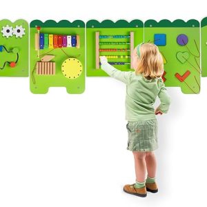 Monläurd® Crocodile Montessori Busy Board,Sensory Board,Educational Toys,Activity Cube,Wall Toys,Daycare Furniture,Playroom Furniture,Interactive Toys,Wooden Toys,Learning Toys,Boys and Girls 6 M+
