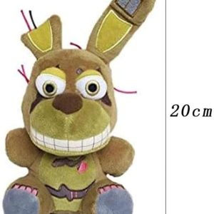 Ktveih Springtrap and Fazbear Plush Toy Set Stuffed Animal Doll Fan Made plushies for Boy Girl Plush Gift 2pcs