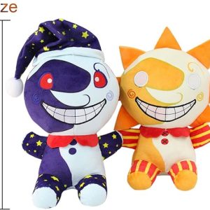 Sundrop and Moondrop Plush Security Breach Plush, Clown Figure and Collection Stuffed Animals Plush Toys,Birthday Christmas for Kids and Fans