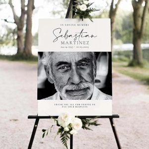 Funeral Welcome Sign – Celebration of Life Poster, Large Funeral Sign, Memorial Sign, Funeral Décor