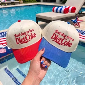 Bad Day to Be a Diet Coke Embroidered Hat – Funny Meme Dad Cap, Adjustable Baseball Hat, Gift for Coke Lover