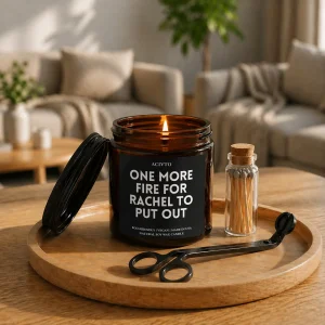 Personalized One More Fire to Put Out Funny Soy Candle, Custom Boss Gift, Coworker Gift, Office Gift, Best Friend Gift